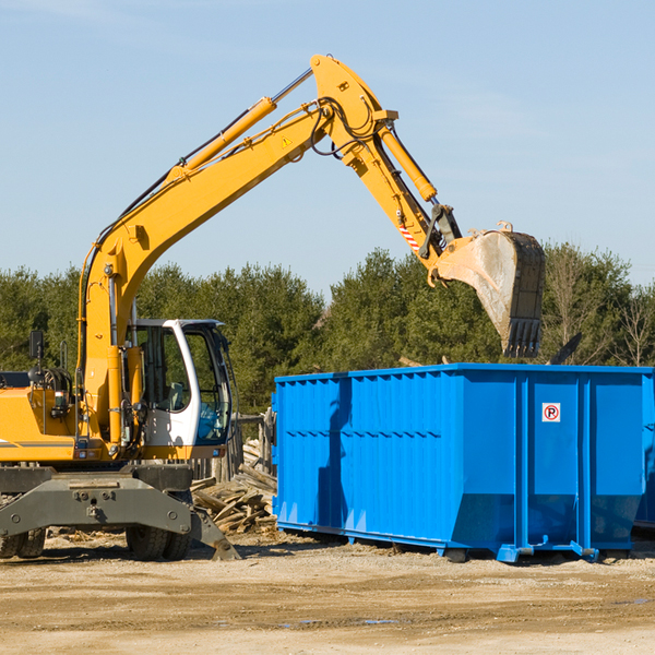 are there any restrictions on where a residential dumpster can be placed in Burr Oak